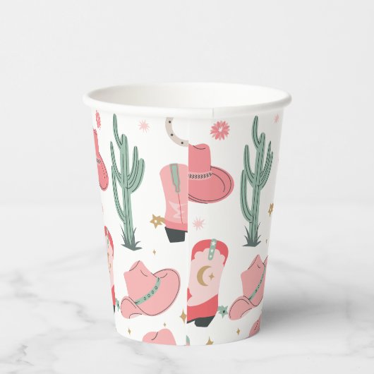 Girly Cowboy Pappbecher (Rechts)