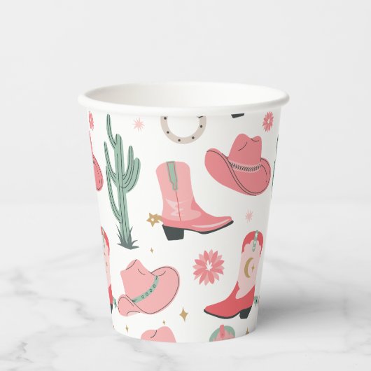 Girly Cowboy Pappbecher (Vorderseite)