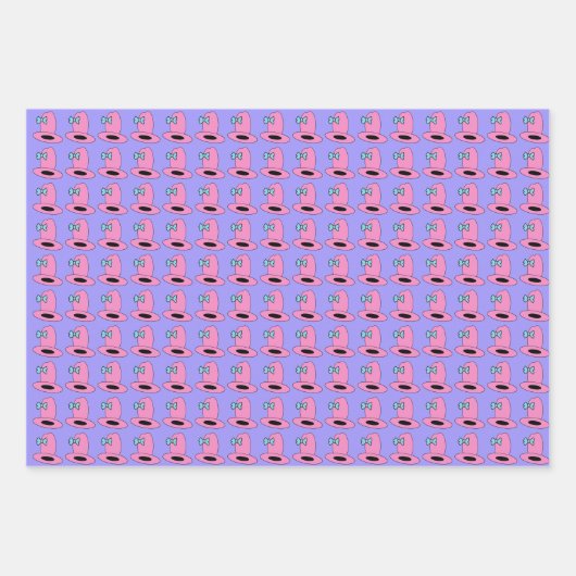 Girly Cowgirl Hat Birthday Geschenkpapier Set (Vorderseite)