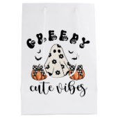 Girly Creepy Niedlich Vibes Coquette Ghost & Pumpk Mittlere Geschenktüte (Rückseite)