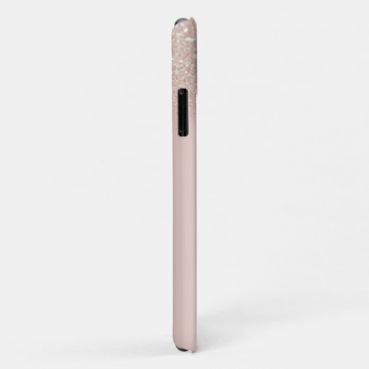 Girly Crown Princess, Rose Gold Glitzer Bokeh Case-Mate iPhone Hülle (Hinten/Rechts)