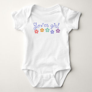 Girly-Cue Flower Girl Baby Strampler