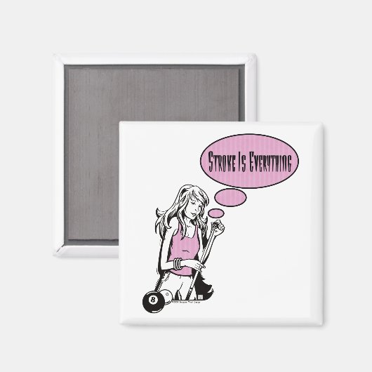 Girly Cue Magnet (Vorderseite/Rückseite)