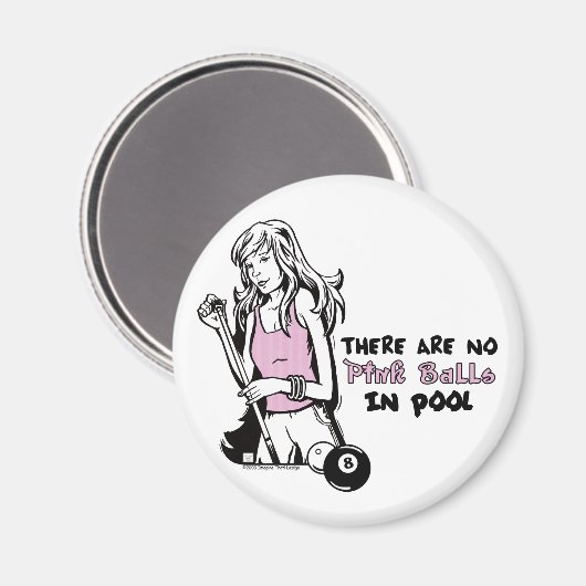 Girly Cue Magnet (Vorderseite/Rückseite)