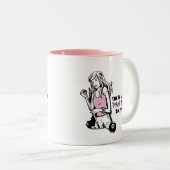 Girly Cue Zweifarbige Tasse (VorderseiteRechts)