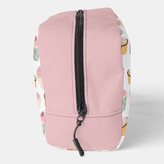 Girly Cupcake Monogramm Waschbeutel (Rechts)