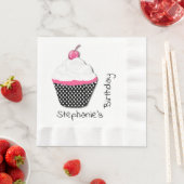 Girly Cupcake Personalisiert Paper Napkins Serviette (Beispiel)