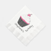 Girly Cupcake Personalisiert Paper Napkins Serviette (Ecke)