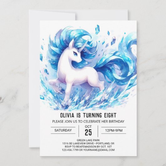 Girly Custom Pferd Geburtstag Einladung (Vorderseite)