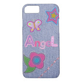 Girly Denim Charm iPhone 7 Handy Case (Rückseite)