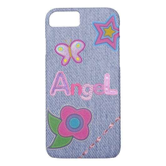 Girly Denim Charm iPhone 7 Handy Case (Rückseite)