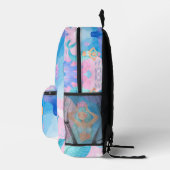 Girly design featuring cute mermaid pink and blue bedruckter rucksack (Rechts)
