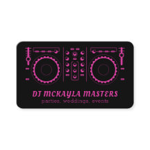 Girly DJ Disk Jockey Neon Pink & Black Turntable