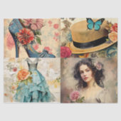 Girly Dreams Collage Tissue Paper Seidenpapier (Vorderseite)