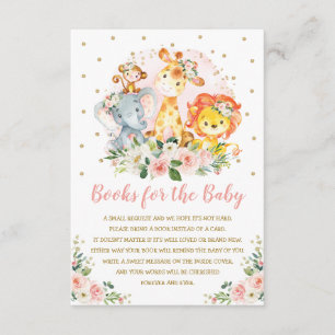 Girly Dschungel-Babyparty-wilde Tiere holen ein Begleitkarte