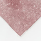 Girly Dusty Rose Gold Glam Diamond Monogram Name Fleecedecke (Ecke)