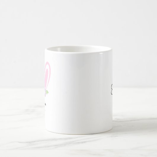 Girly Easter Glam Bunny Face Kaffeetasse (Mittel)
