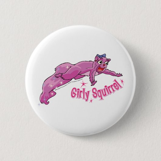 Girly Eichhörnchen-Knopf Button (Vorderseite)