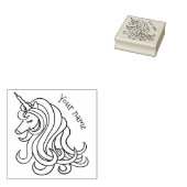 Girly Einicorn Design mit Ihrem Namen Gummistempel (Stempel)