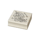 Girly Einicorn Design mit Ihrem Namen Gummistempel (Stempel)