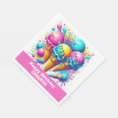 gIRLY Eis Geburtstagsparty Serviette (Ecke)