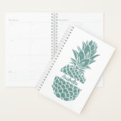 Girly Elegant Aquamariner Glitzer Ananas Name Planer (Anzeige)