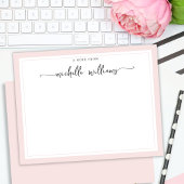 Girly Elegant Calligraphy Script Blush Note from Mitteilungskarte