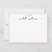 Girly Elegant Calligraphy Script Blush Note from Mitteilungskarte (Vorderseite)