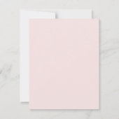 Girly Elegant Calligraphy Script Blush Note from Mitteilungskarte (Rückseite)