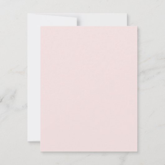 Girly Elegant Calligraphy Script Blush Note from Mitteilungskarte (Rückseite)