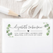 Girly Elegant Chic Script Herzadressen Label (Insitu)