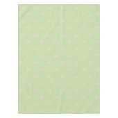 Girly Elegant Green & Pink Bow Pattern Spring Tischdecke (Vorderseite)