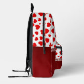Girly Elegant Red Heart Individuelle Name Bedruckter Rucksack (Links)