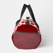 Girly Elegant Red Heart Individuelle Name Duffle Bag (Rechts)