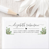 Girly Elegant Script Greenerity Address Label (Insitu)