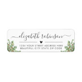 Girly Elegant Script Greenerity Address Label (Vorne)