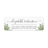 Girly Elegant Script Greenerity Address Label (Vorne)