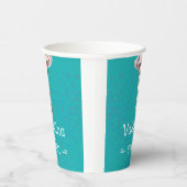 Girly Elegant Turquoise Tutu Ballerina Birthday Pappbecher (Rechts)