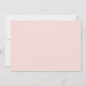 Girly Elegante Blush Pink Stationery Flat Mitteilungskarte (Rückseite)