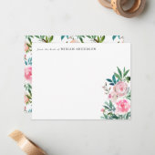 Girly Elegante Rosa Rose Paradies Mitteilungskarte (Vorderseite/Rückseite Beispiel)