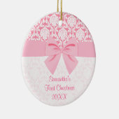 Girly eleganter rosa keramikornament (Rechts)
