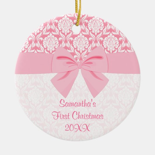 Girly eleganter rosa keramikornament (Vorne)