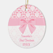 Girly eleganter rosa keramikornament (Links)