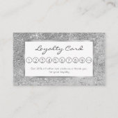 Girly eleganter silberner Glitzer-Marmor Treuekarte (Vorderseite)