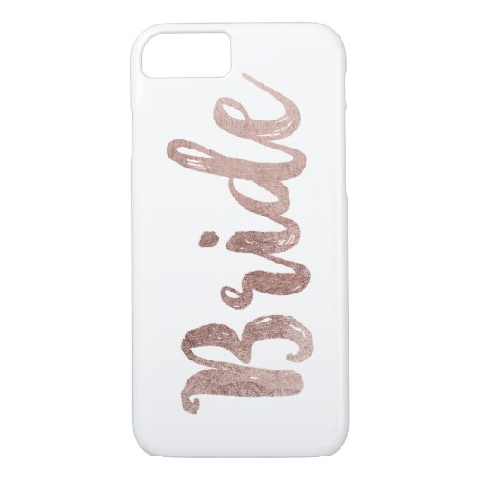 Girly elegantes Chic-Imitat-Rosen-Gold und weiße Case-Mate iPhone Hülle (Rückseite)