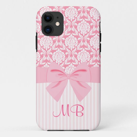 Girly elegantes rosa Case-Mate iPhone hülle (Rückseite)