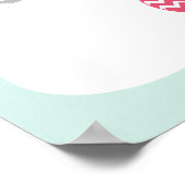 Girly Elephant + Balloons Kinderzimmer Artwork Poster (Ecke)