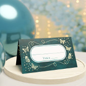 Girly Emerald Green Gold 15 Jahre alte Schmetterli Platzkarte