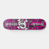 Girly Emo Skull Skateboard (Horizontal)