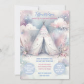 Girly Enchanted Teepee Sleepover Geburtstagsparty Einladung (Vorderseite)